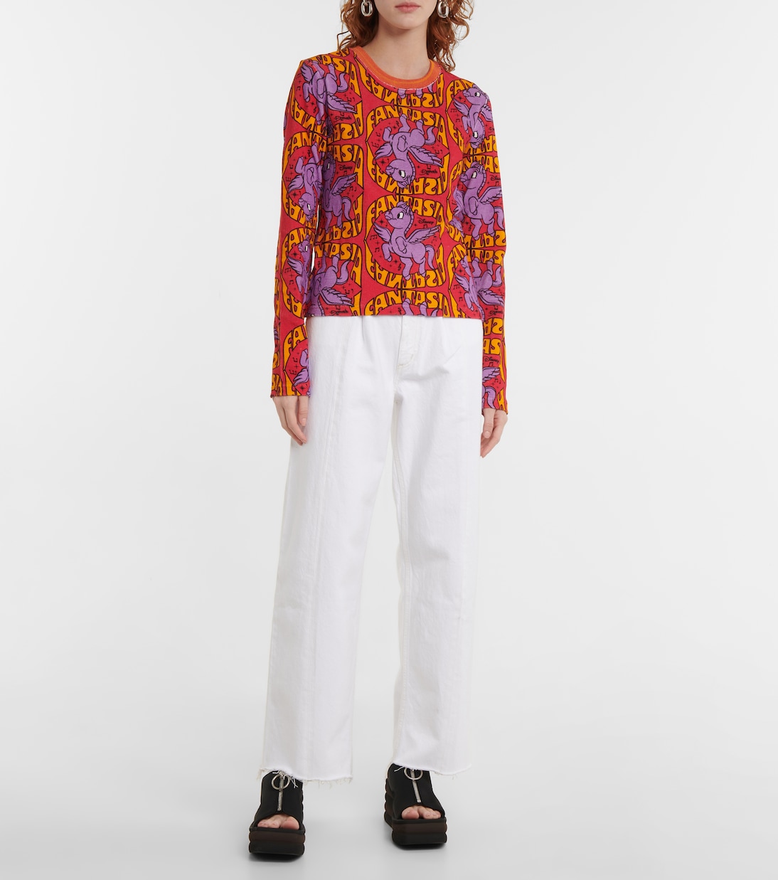 x Disney® top de felpa de algodón estampado | Stella McCartney