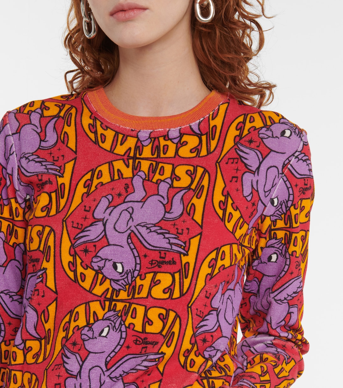 x Disney® top de felpa de algodón estampado | Stella McCartney