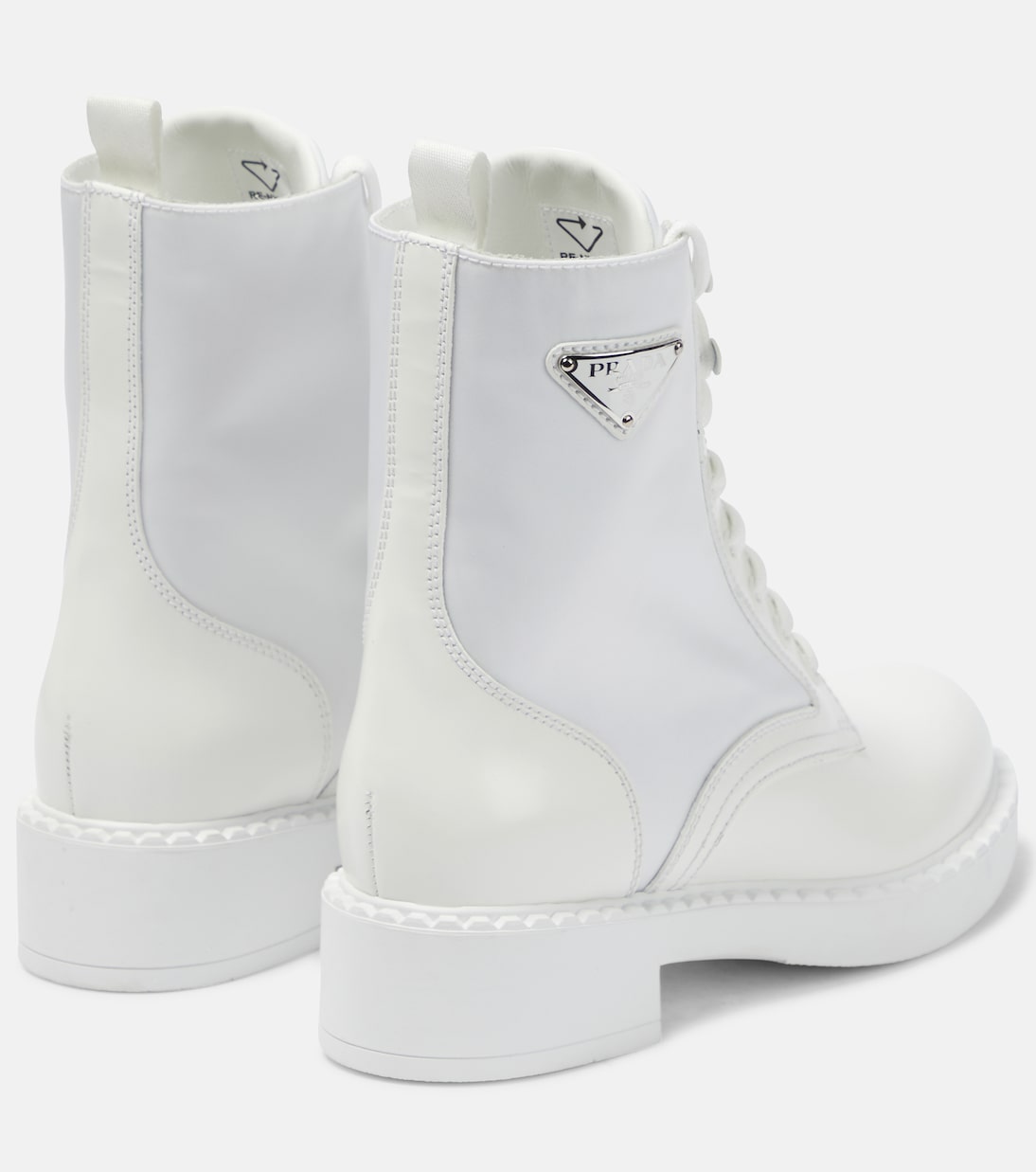Botines Chocolate con ribetes de piel | Prada