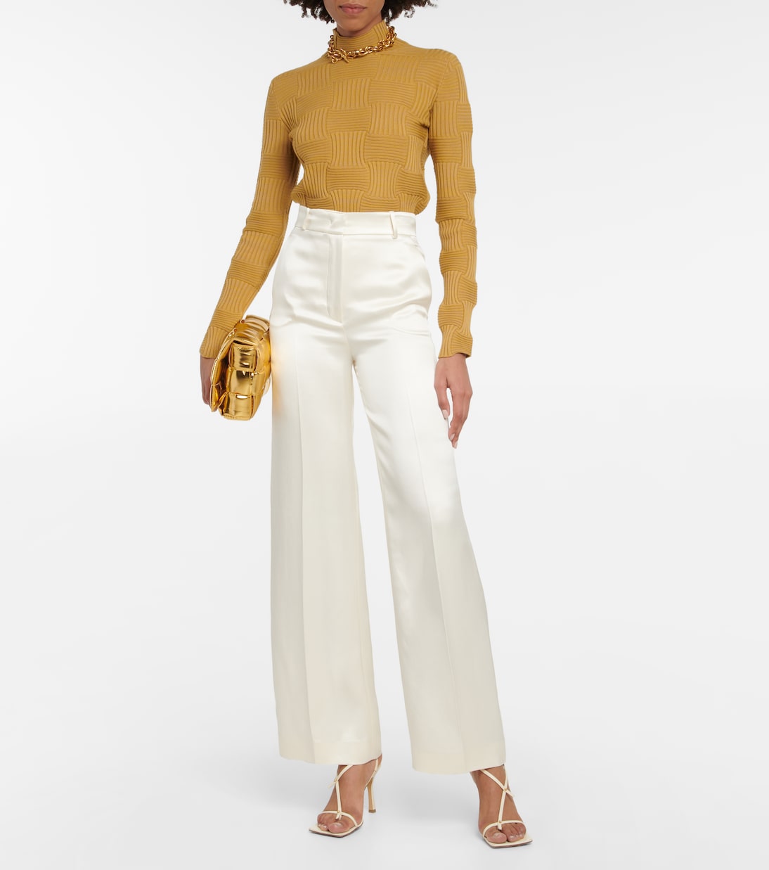 High-rise wide-leg silk pants | Loro Piana