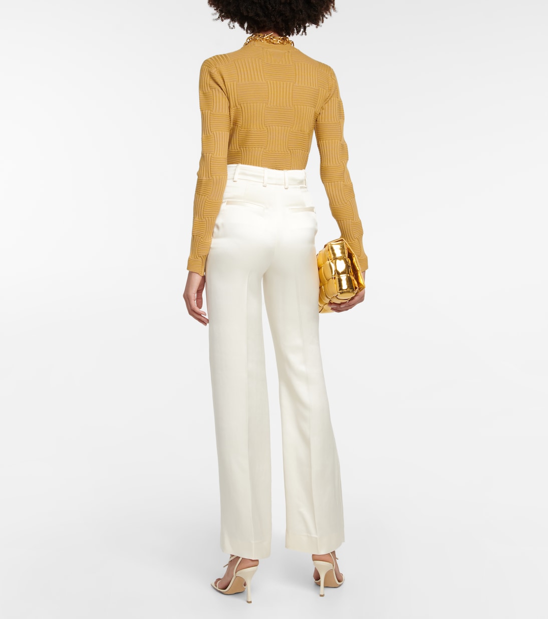 High-rise wide-leg silk pants | Loro Piana