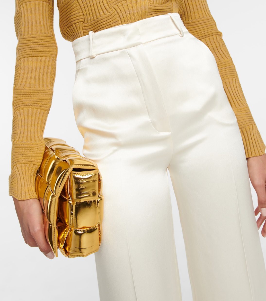 High-rise wide-leg silk pants | Loro Piana