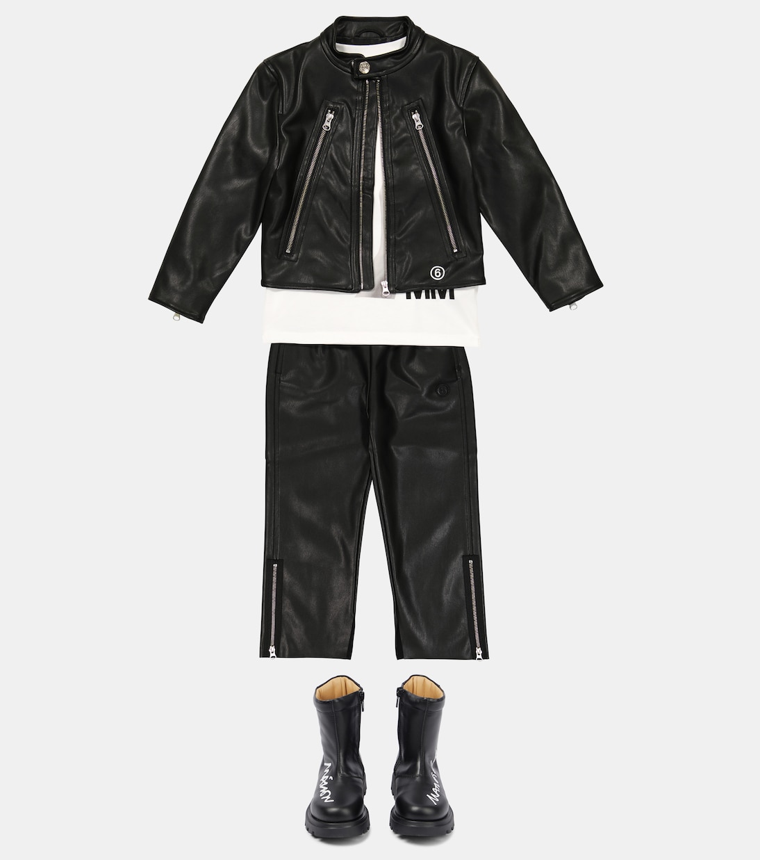Jacke aus Lederimitat | MM6 Maison Margiela Kids