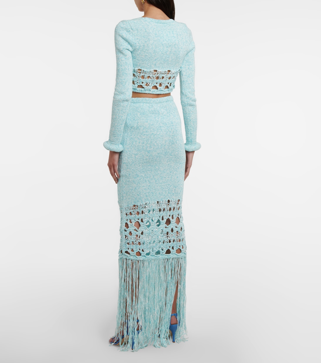Open-knit cotton-blend crop top | Christopher Esber