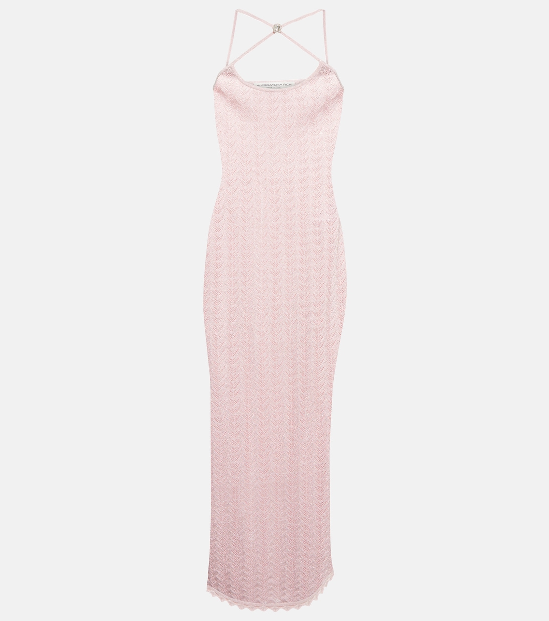 Crystal-embellished lace maxi dress | Alessandra Rich