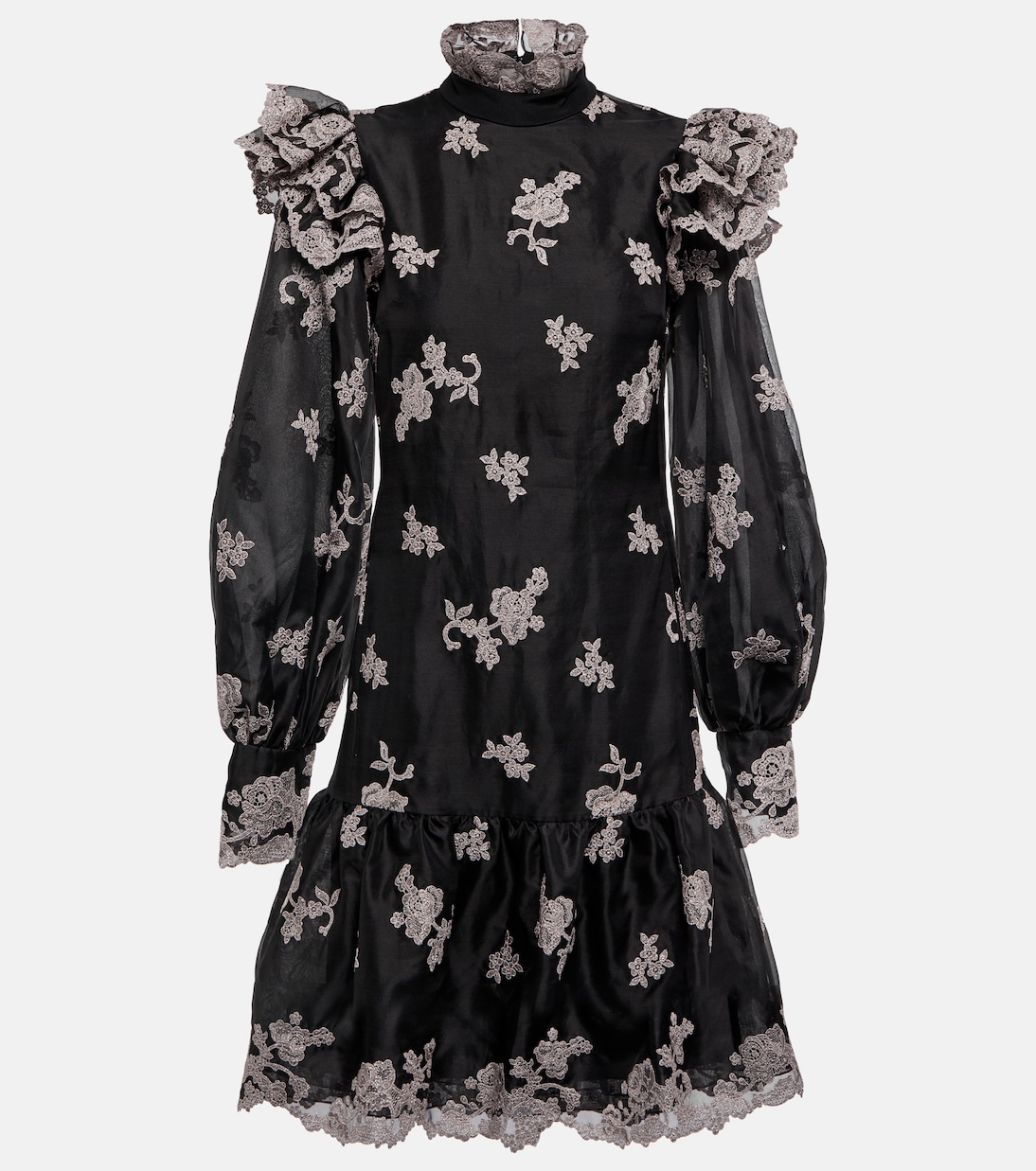 Nella floral embroidered silk minidress | Erdem