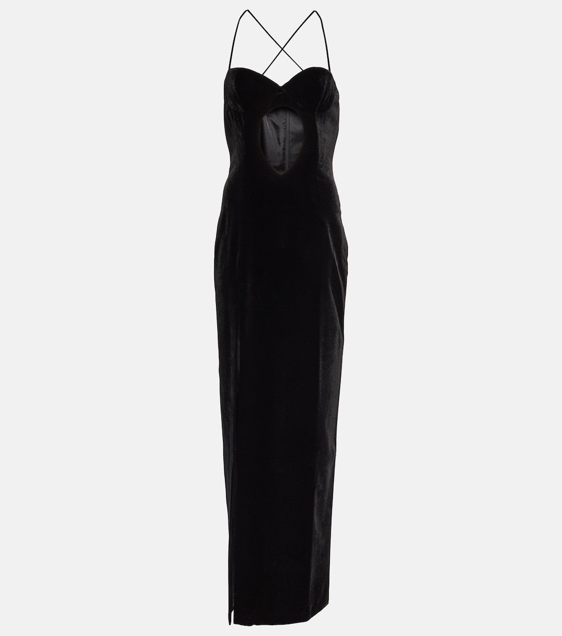 Abito lungo in velluto con cut-out | Alessandra Rich