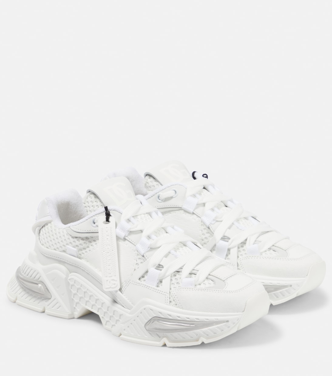 Airmaster suede trimmed sneakers in white Dolce Gabbana Mytheresa