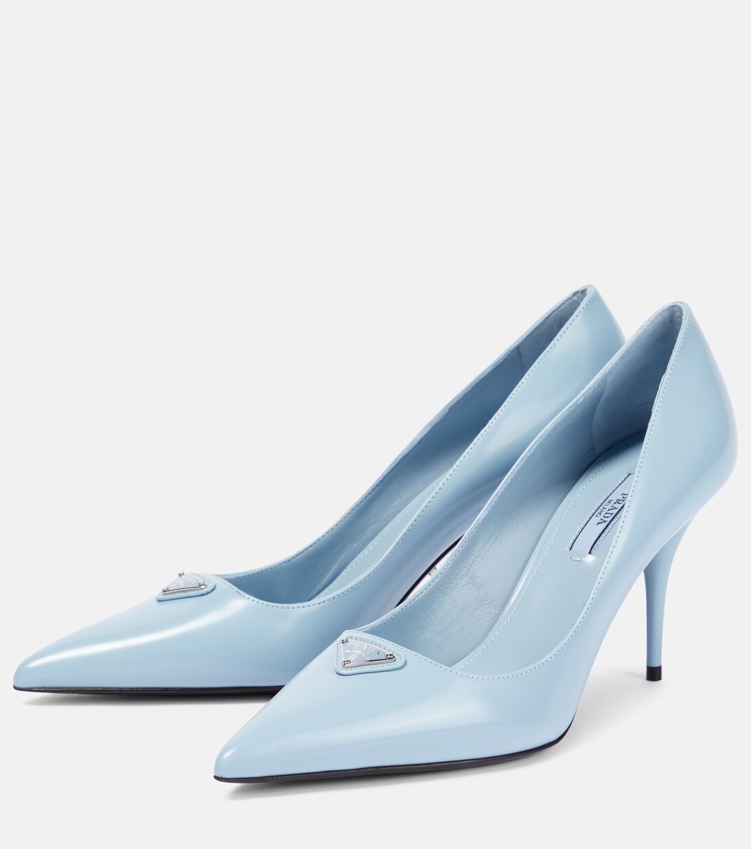 Pumps aus Metallic-Leder | Prada