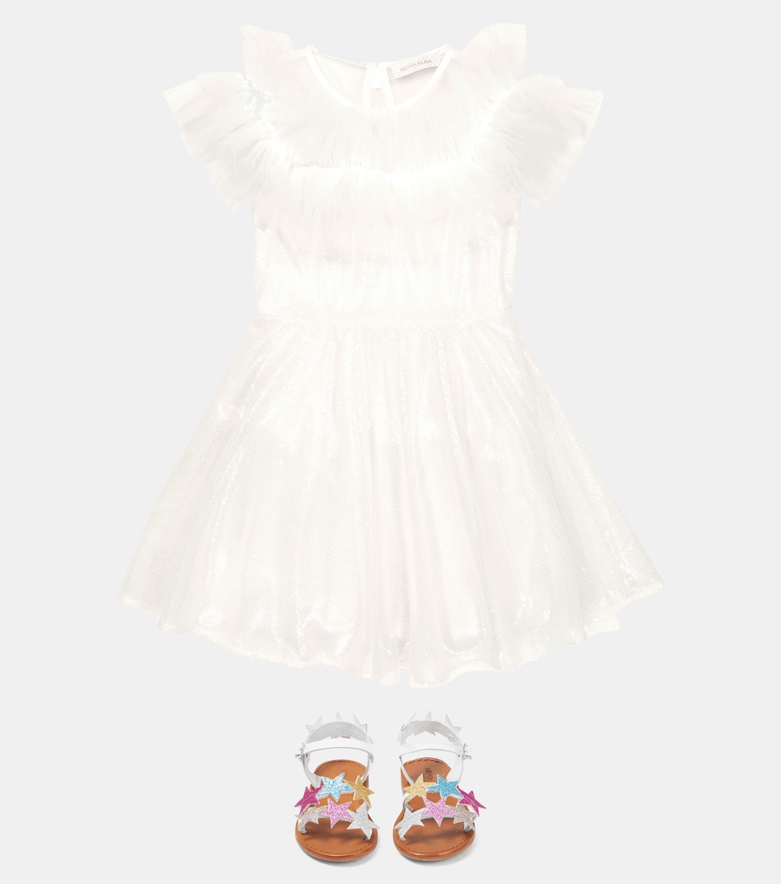 Kleid mit Pailletten | Monnalisa