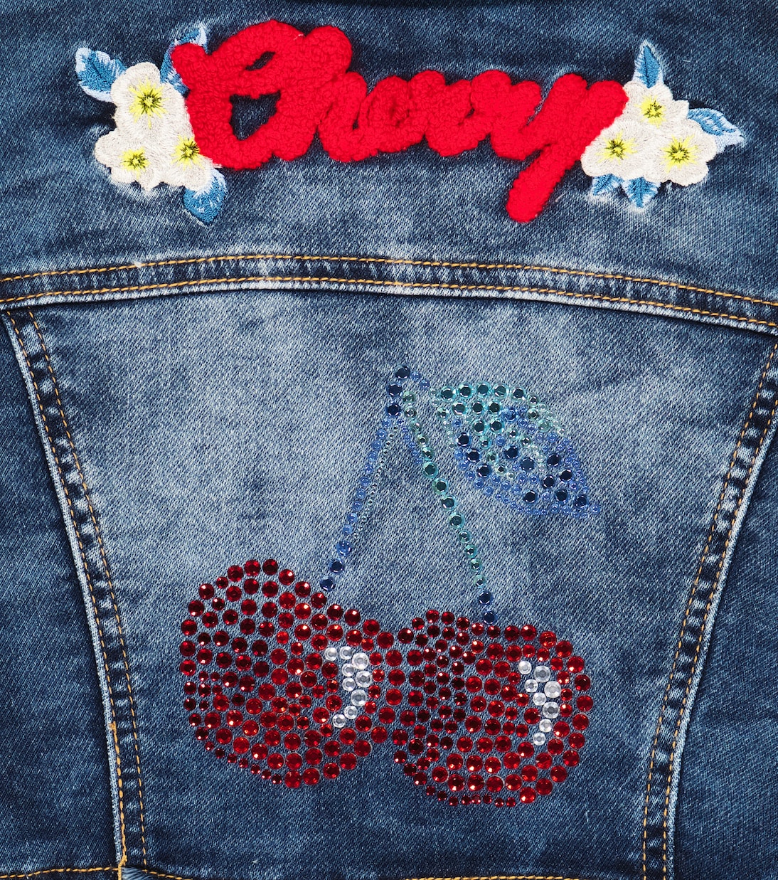Giacca di jeans con ricamo | Monnalisa