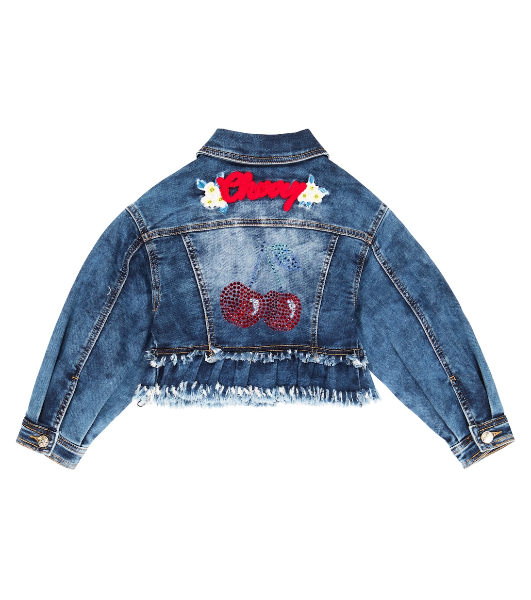 Giacca di jeans con ricamo | Monnalisa