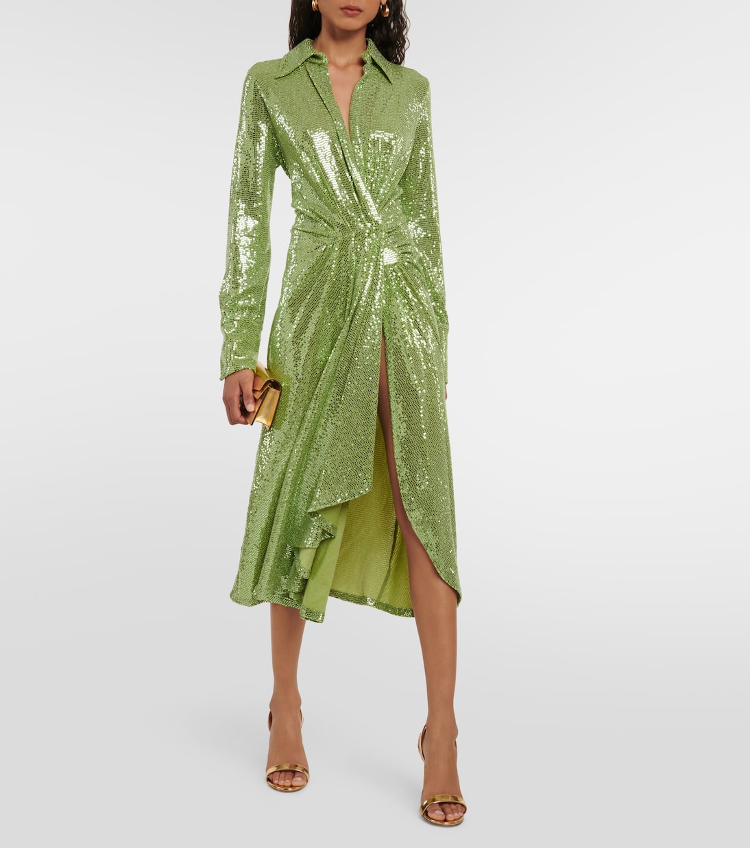 Joelle sequined gathered midi dress | Dodo Bar Or