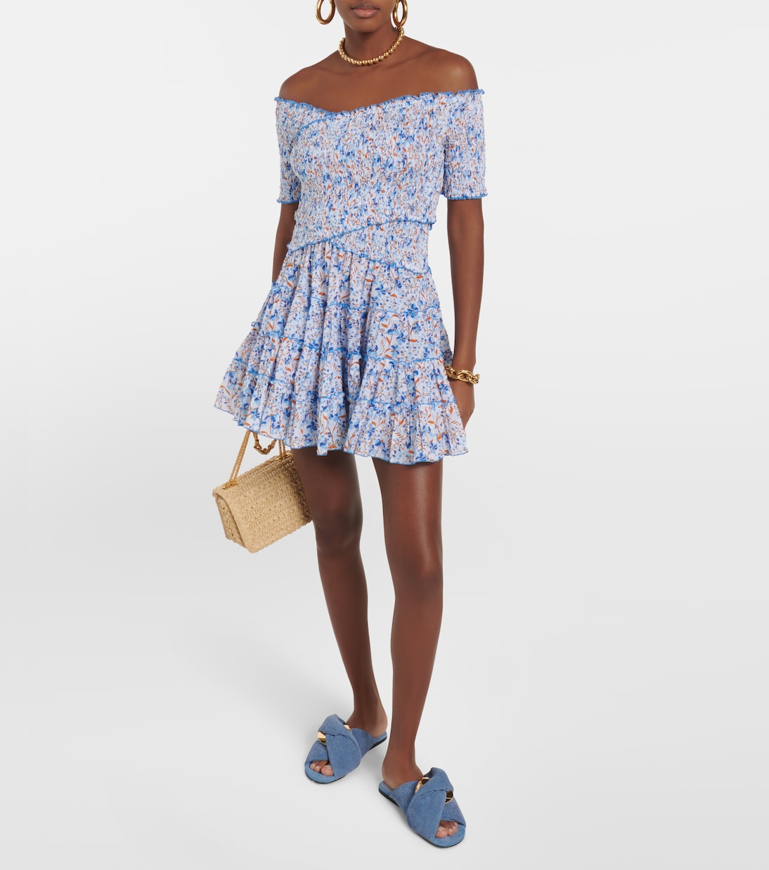 Soledad floral cotton minidress | Poupette St Barth