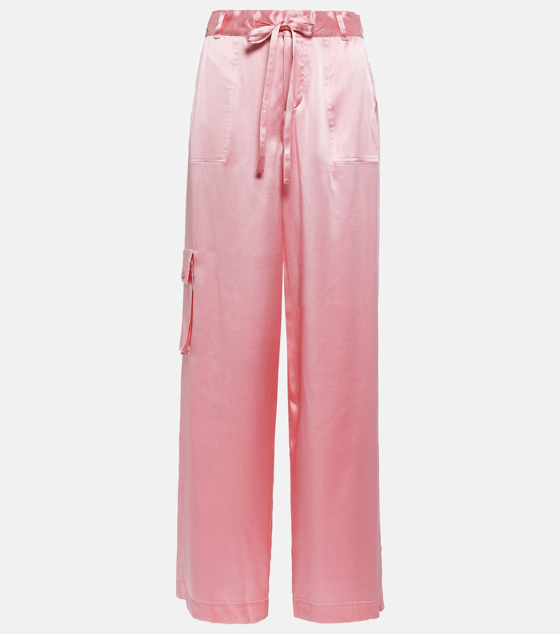 Pantalon cargo Cedric en soie | LoveShackFancy