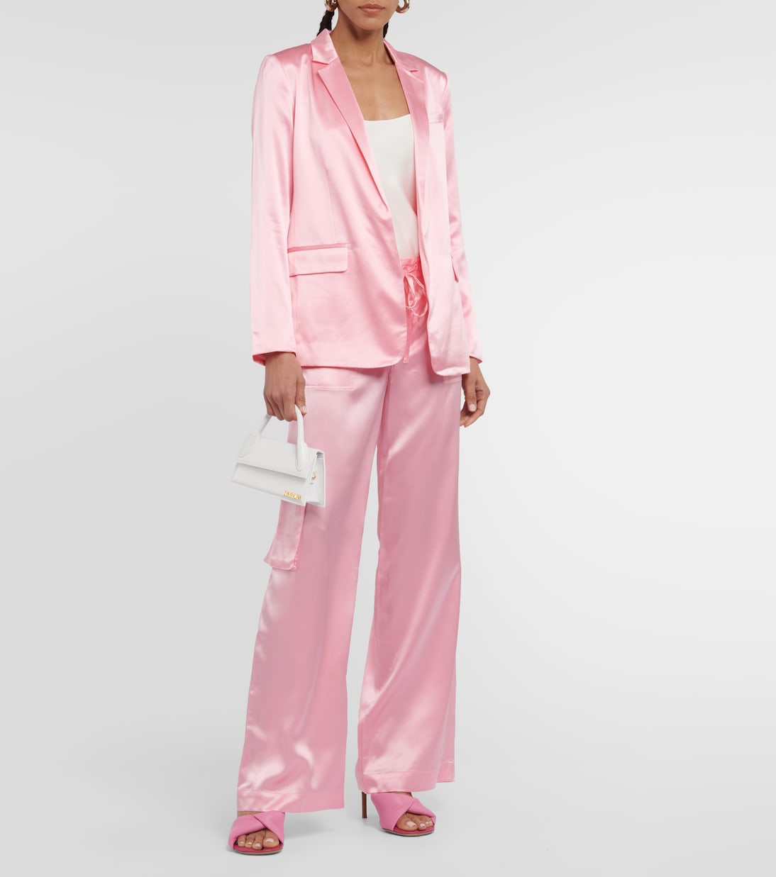 Pantalon cargo Cedric en soie | LoveShackFancy