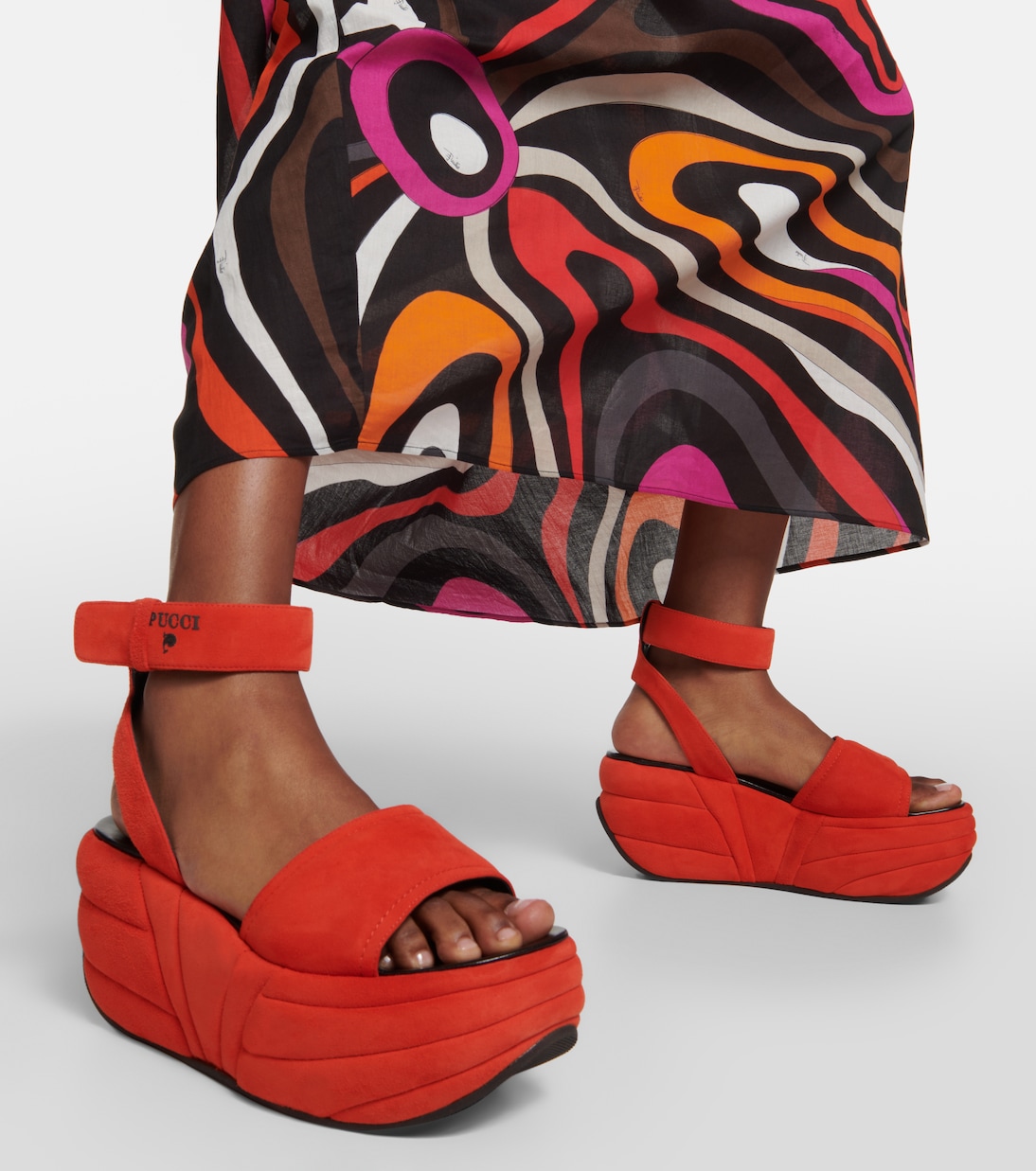 Sandales Pucciami à plateforme en daim | Pucci