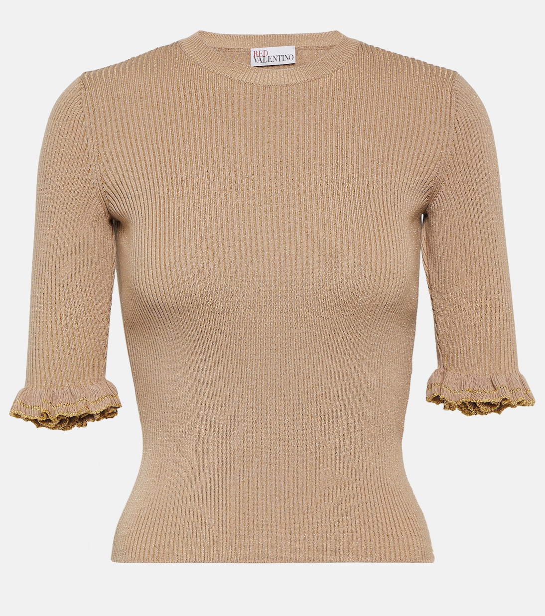 Ribbed-knit wool-blend top | REDValentino