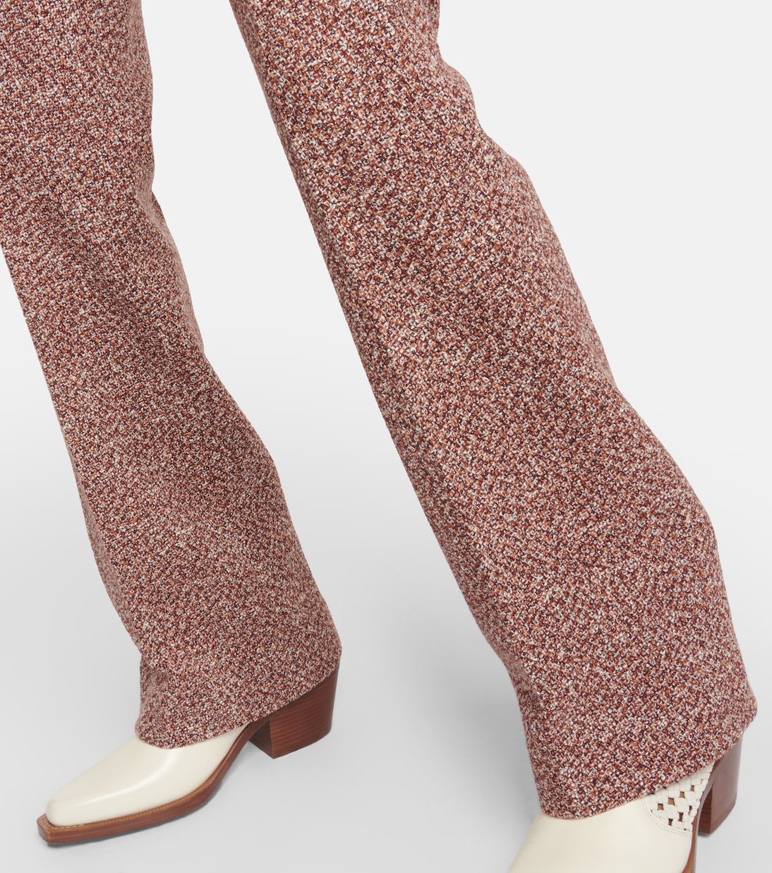 Mid-rise wide-leg tweed pants | Chloé