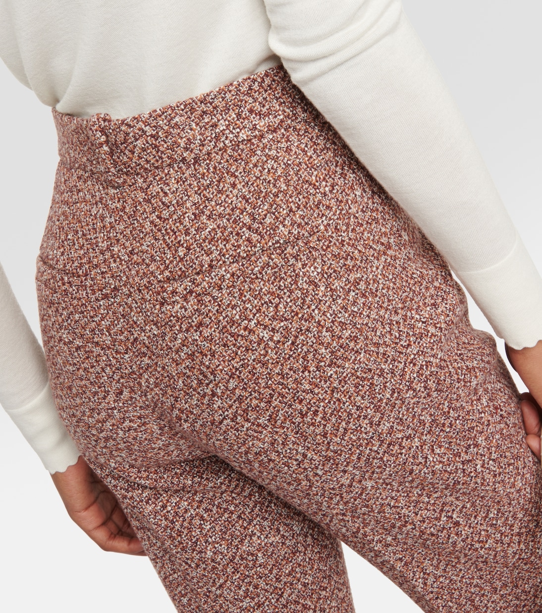 Mid-rise wide-leg tweed pants | Chloé