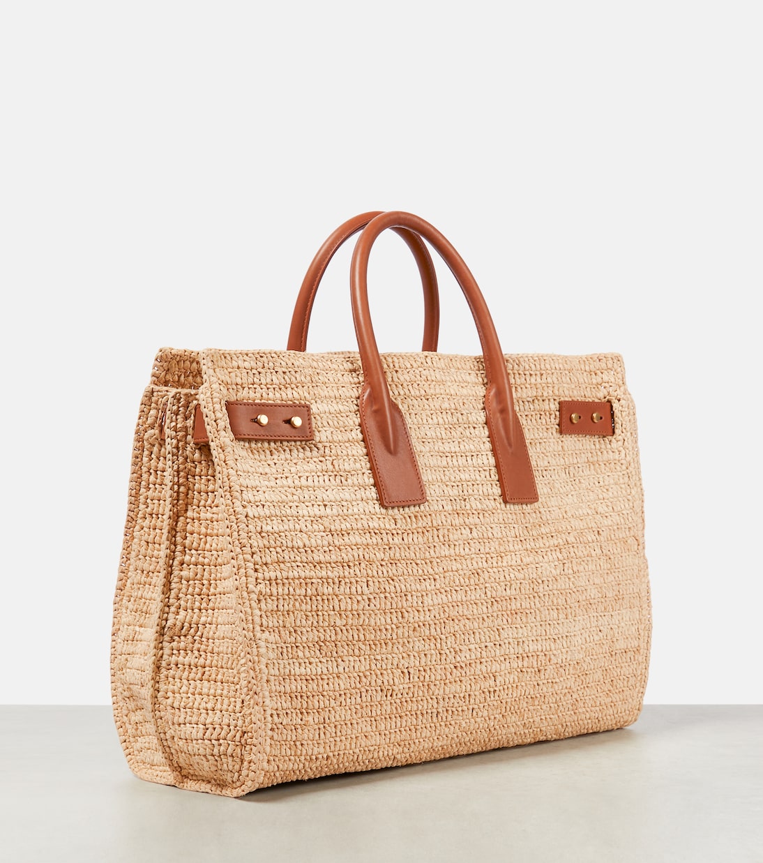 Sac De Jour Supple Medium en raphia | Saint Laurent