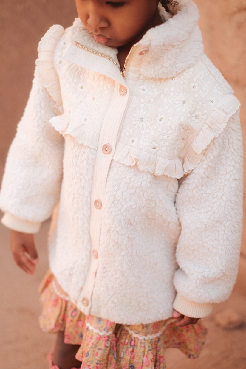 Cappotto in pelliccia sintetica con ricami | Louise Misha
