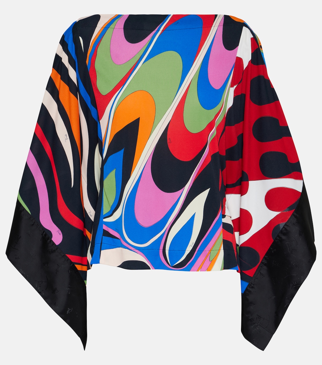 Patchwork draped blouse  | Pucci