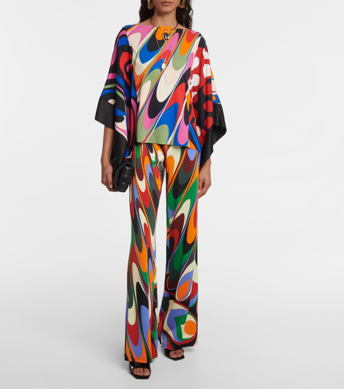 Patchwork draped blouse  | Pucci