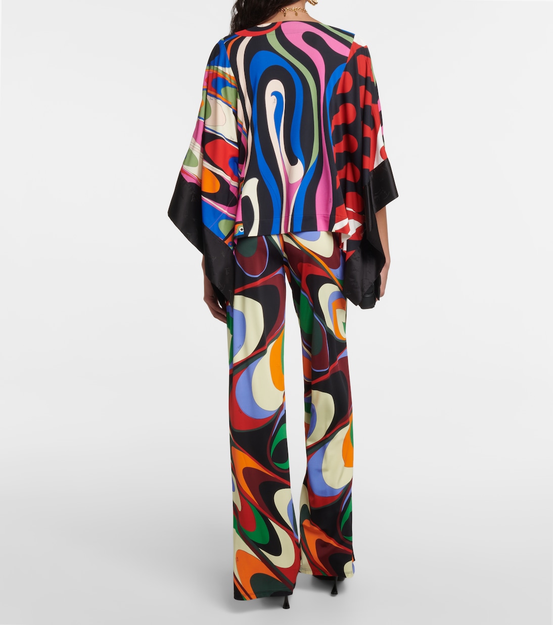 Patchwork draped blouse  | Pucci
