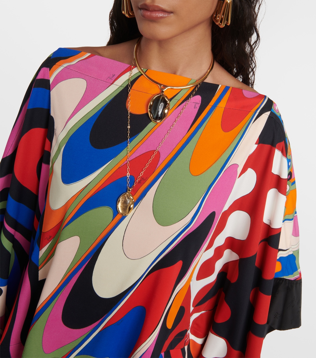 Patchwork draped blouse  | Pucci