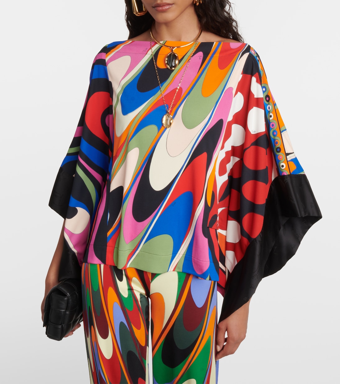 Patchwork draped blouse  | Pucci