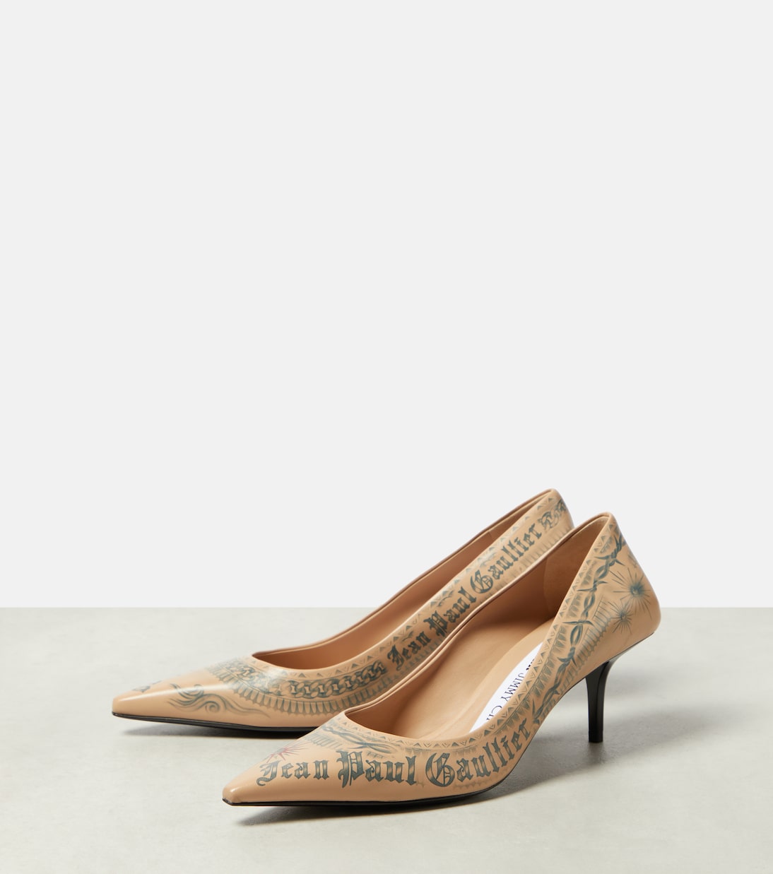 x Jean Paul Gaultier Tattoo leather pumps | Jimmy Choo