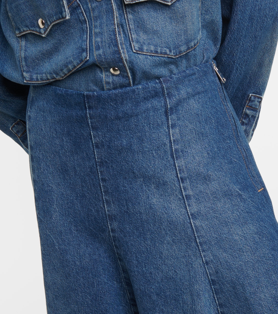Jupe midi Lennox en jean | Khaite