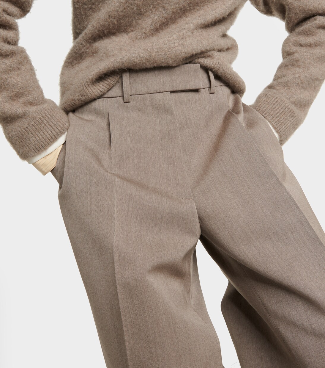 Pantaloni a gamba larga Roan in lana | The Row