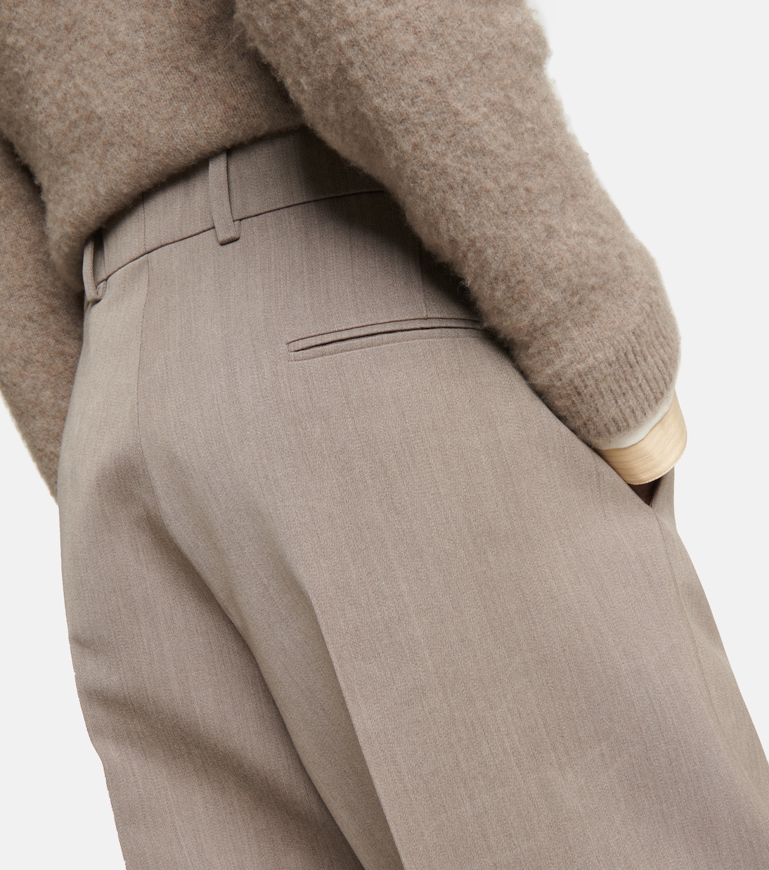 Pantaloni a gamba larga Roan in lana | The Row