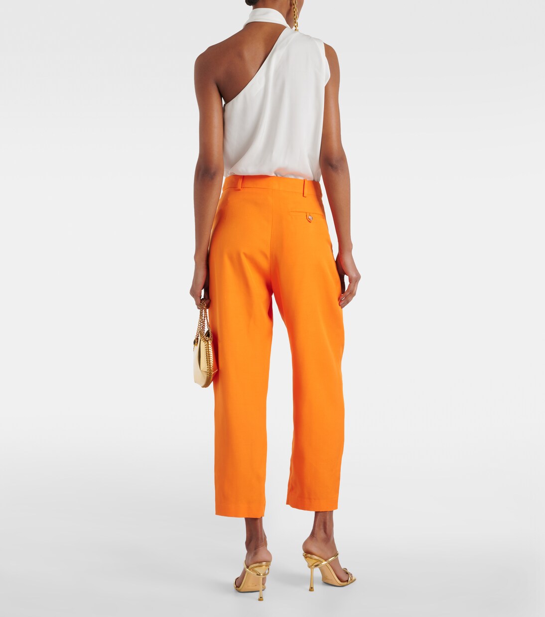 Pantalones cropped Iconic de tiro alto | Stella McCartney