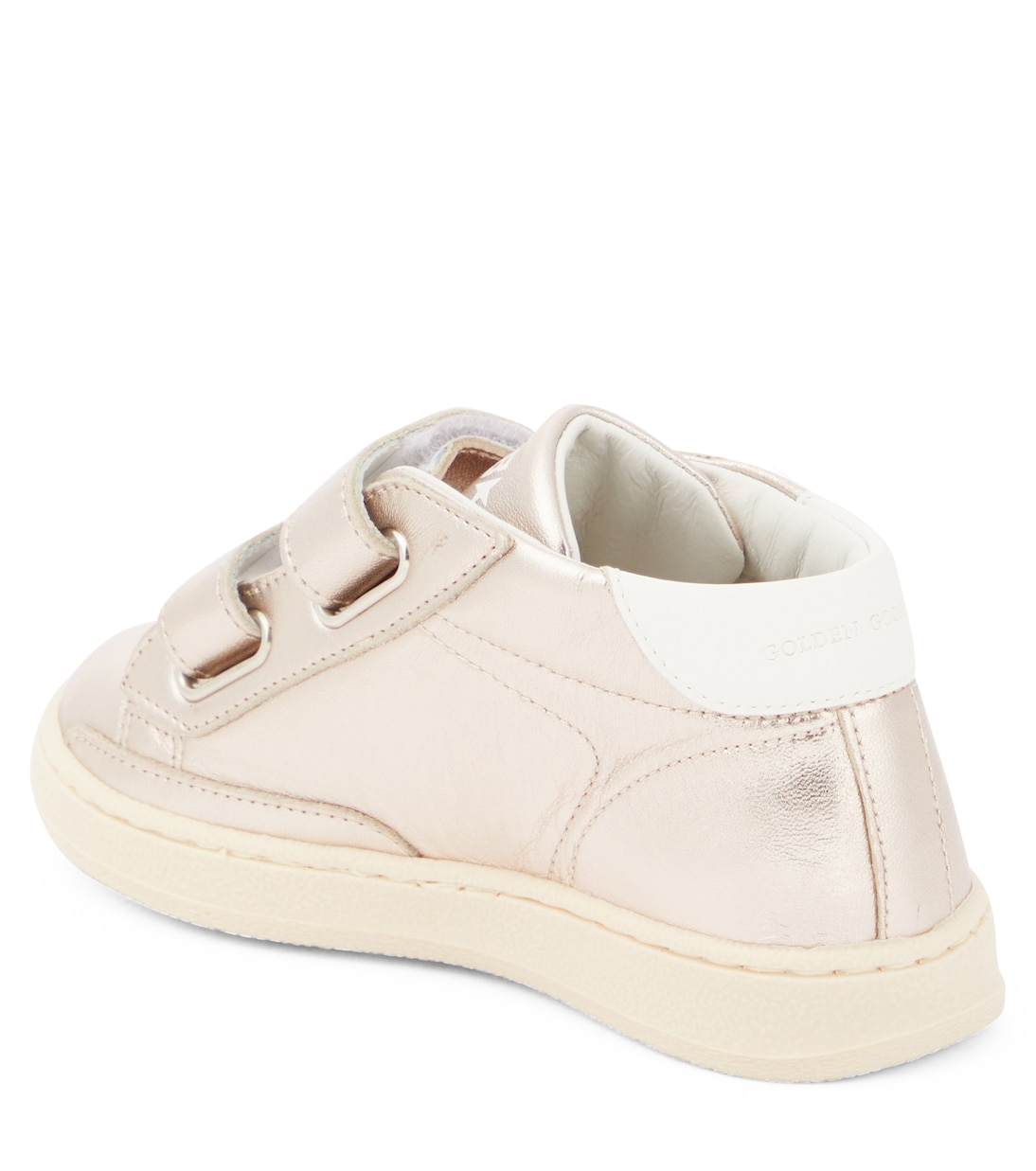 Baby June metallic leather sneakers | Golden Goose Kids