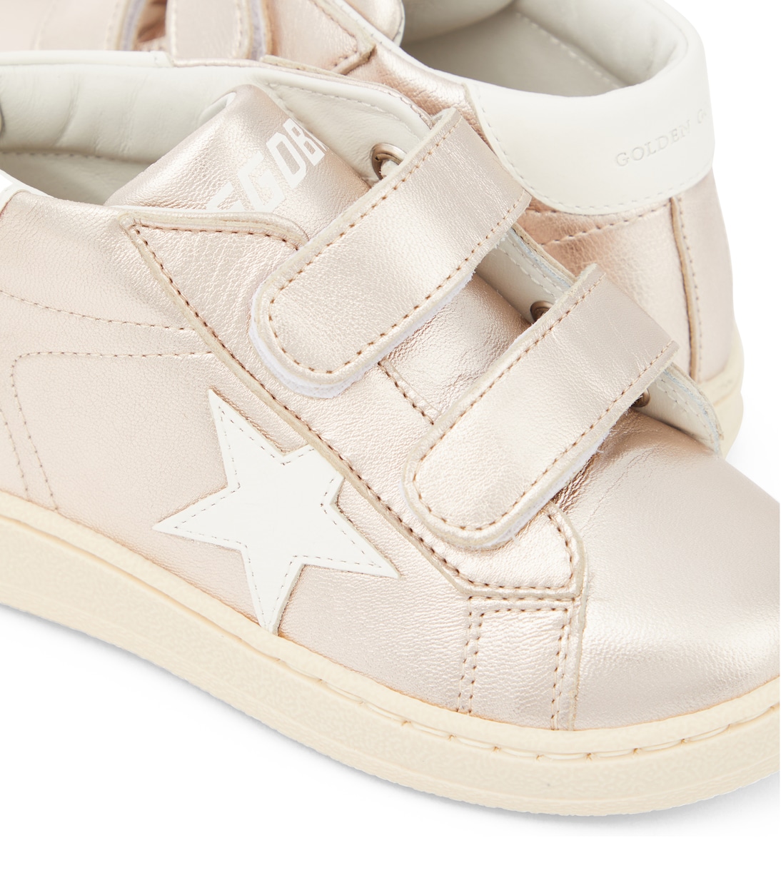 Baby June metallic leather sneakers | Golden Goose Kids