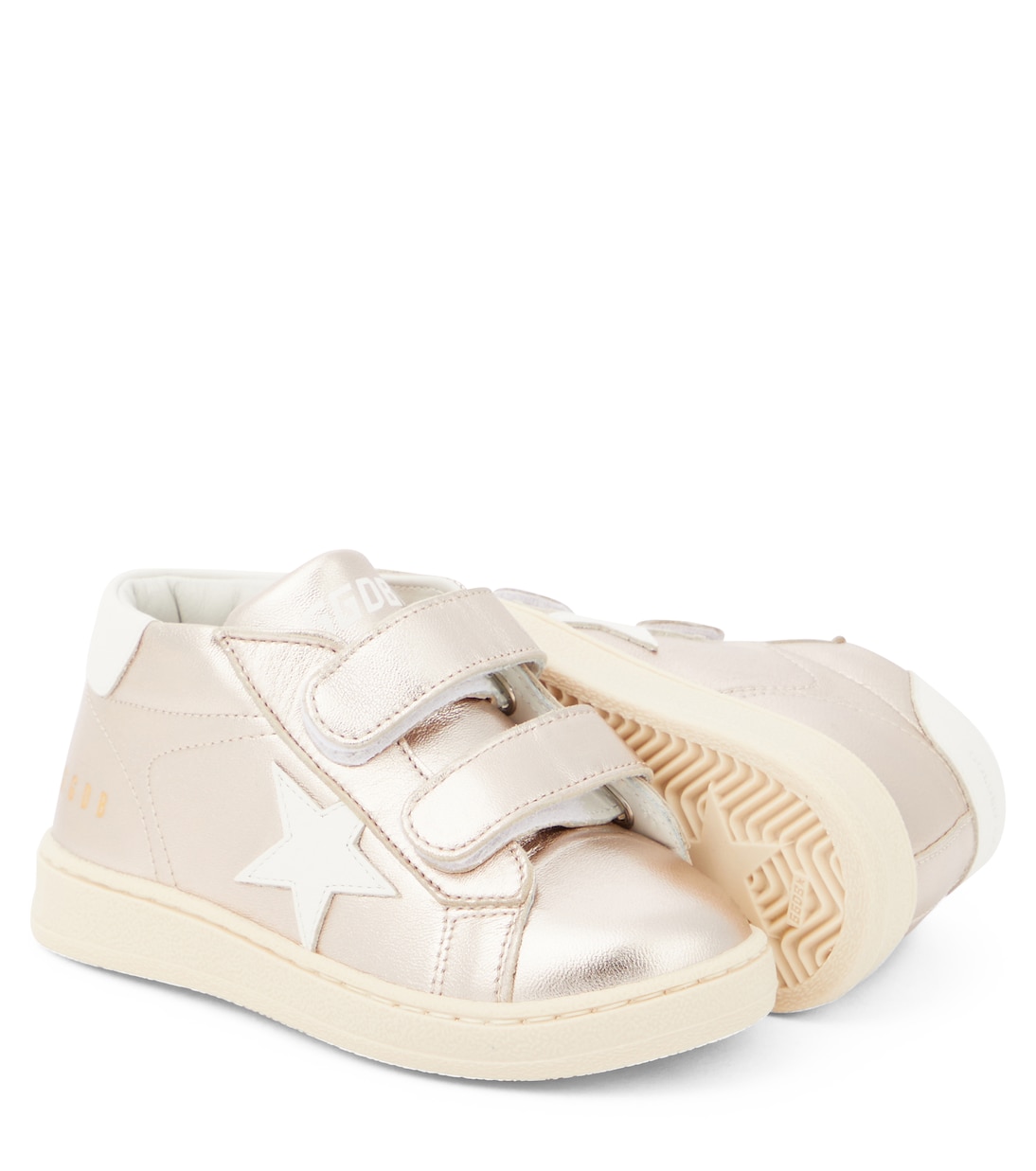 Baby June metallic leather sneakers | Golden Goose Kids