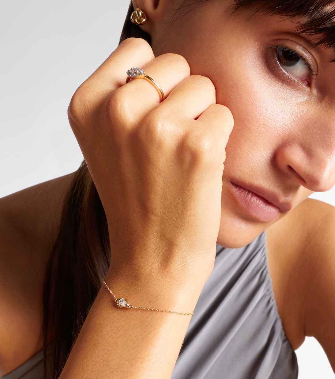 Birthstone Bonbon 14kt gold bracelet with diamond | Stone and Strand