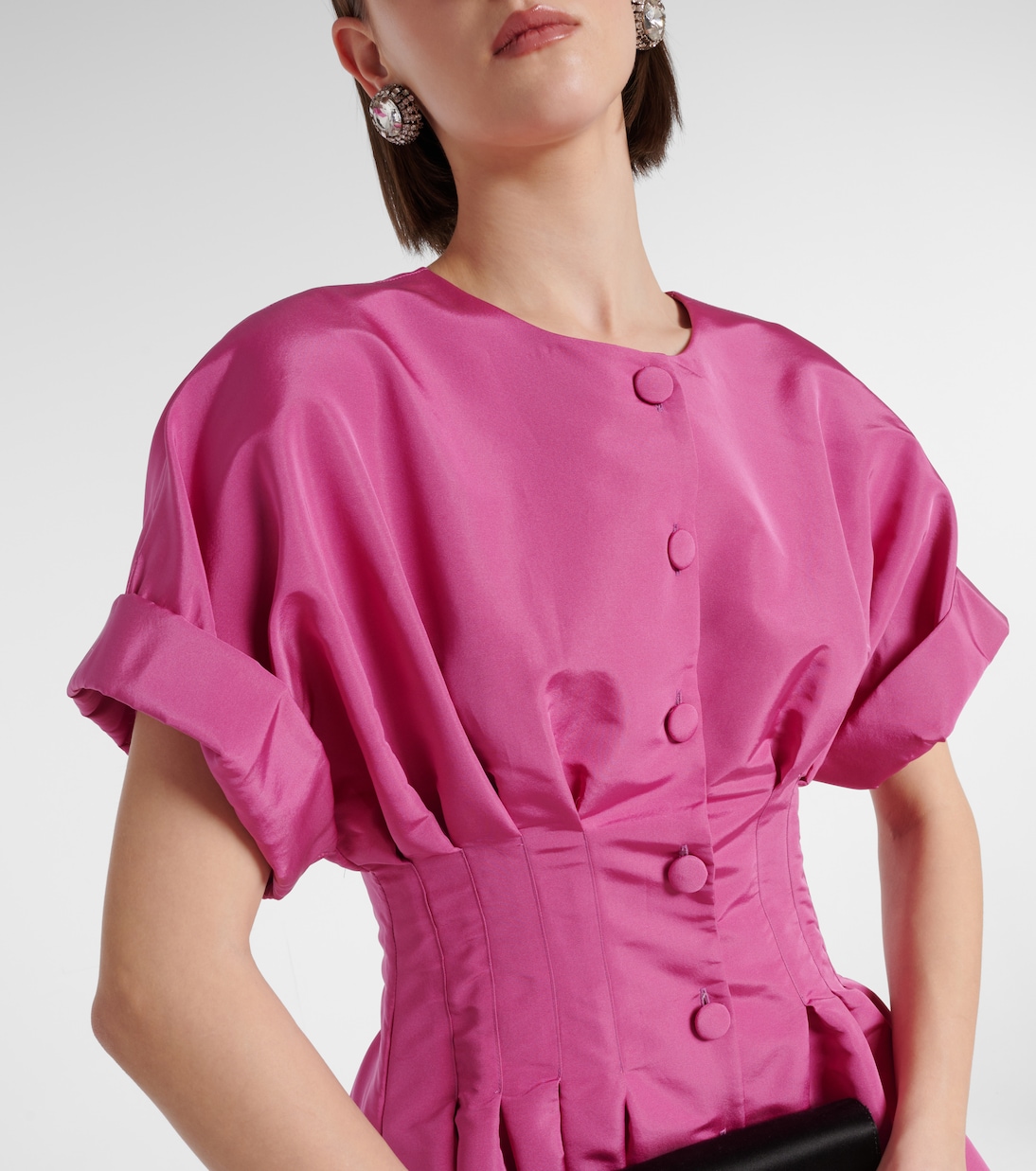 Vestido de fiesta de seda plisado | Carolina Herrera