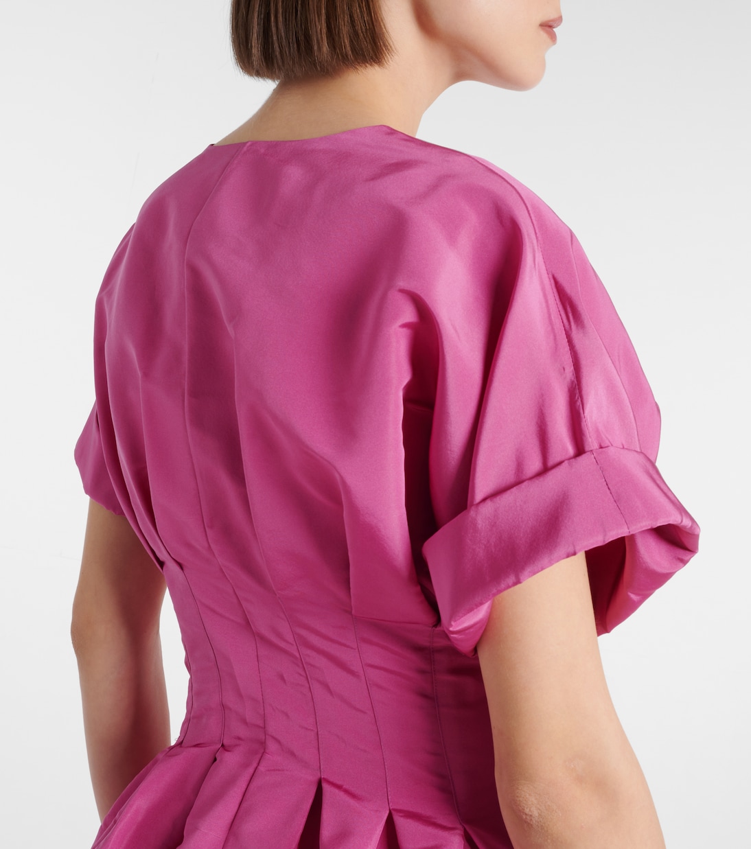 Vestido de fiesta de seda plisado | Carolina Herrera