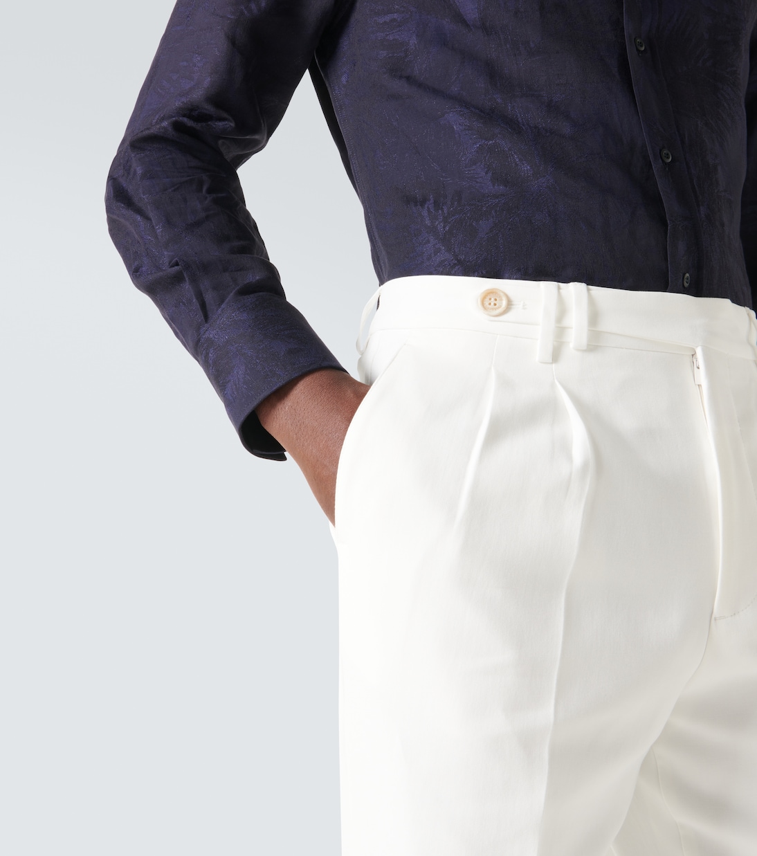 Pantalon droit en coton | Brunello Cucinelli