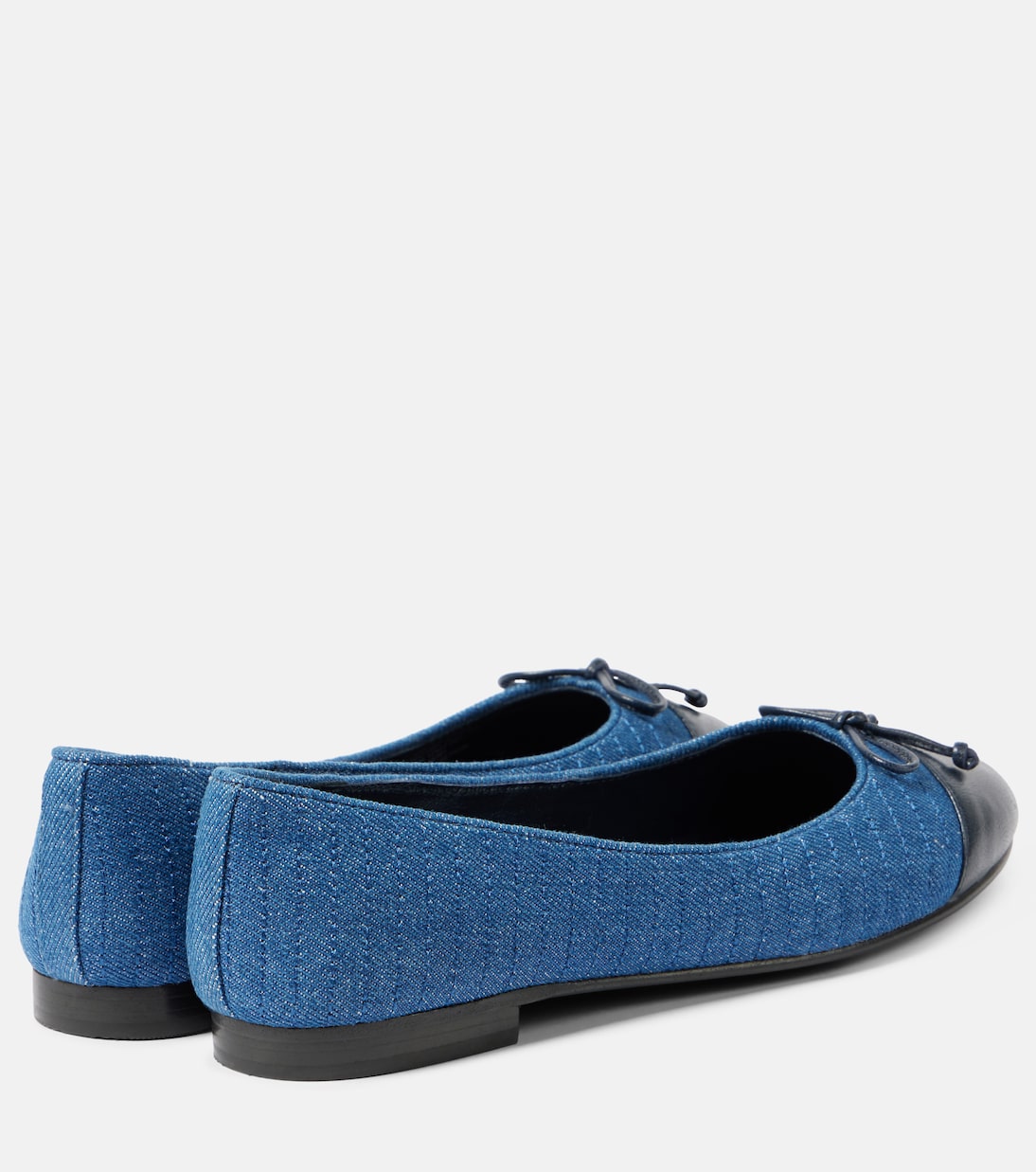 Embellished leather-trimmed ballet flats | Tory Burch