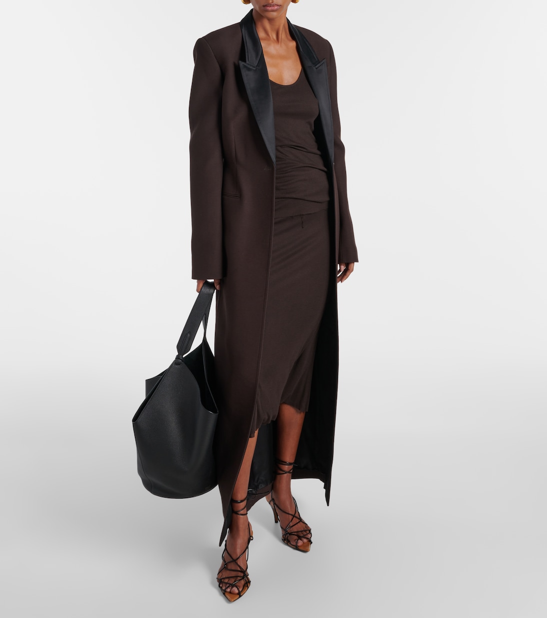 Cappotto Bellow in raso | Khaite