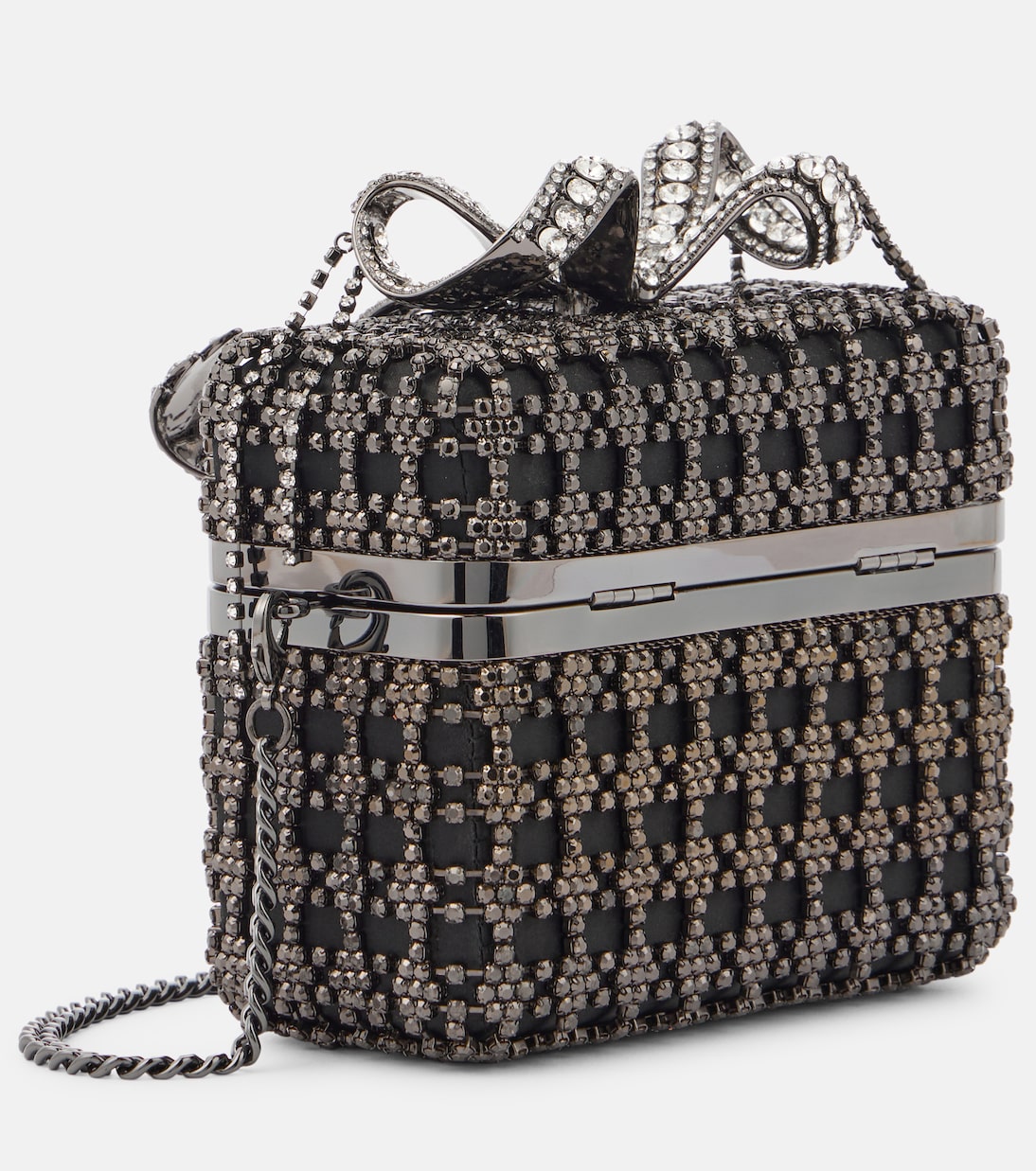 Borsa a spalla con fiocco e cristalli | Self-Portrait