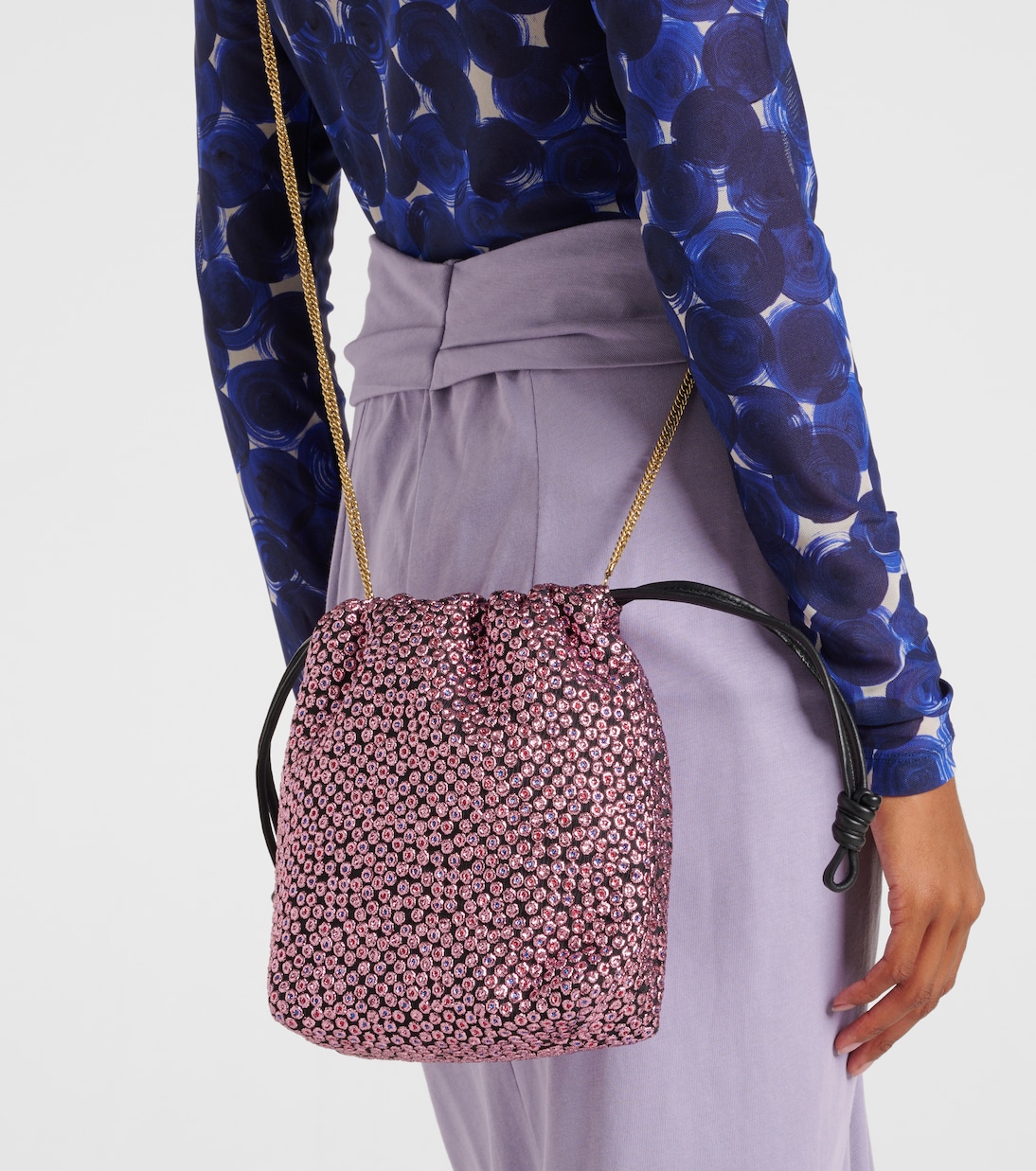 Schultertasche Small aus Jacquard | Dries Van Noten