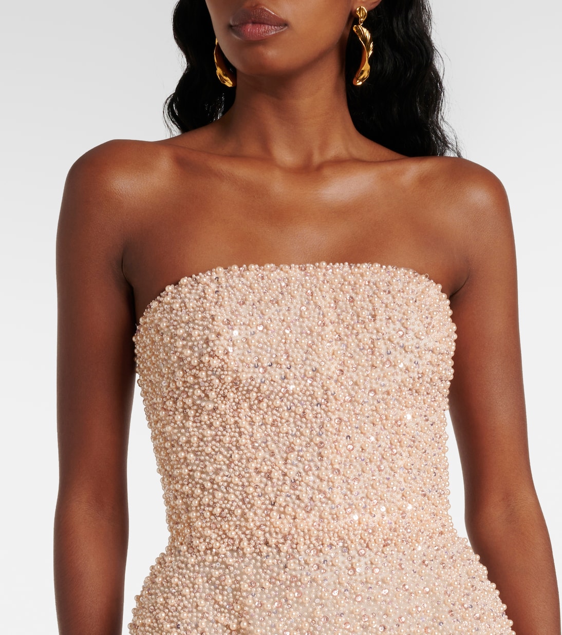 Embroidered corset gown | Monique Lhuillier