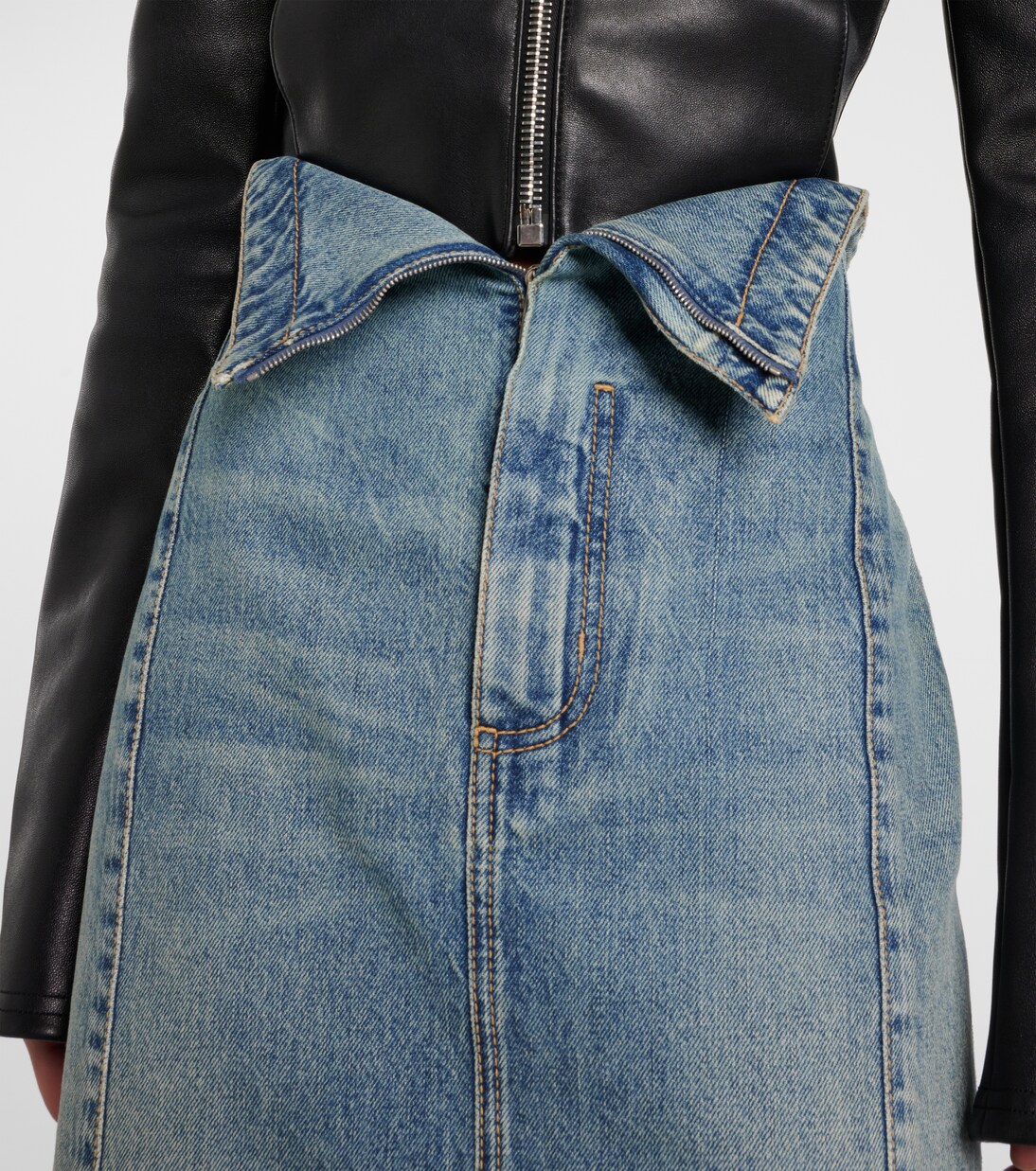 Falda midi de denim | McQueen
