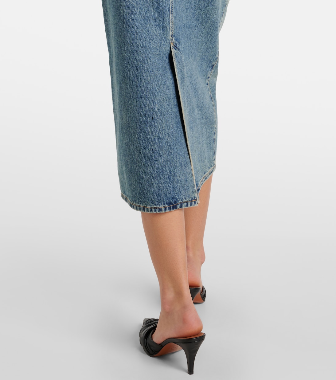 Falda midi de denim | McQueen
